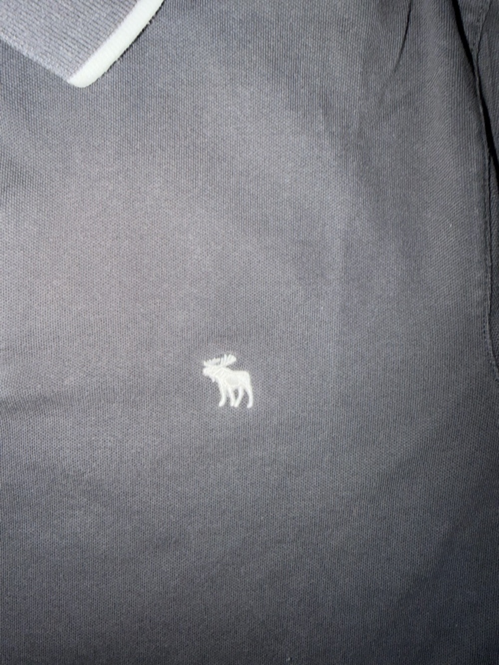 Abercrombie & Fitch Gray Polo with White Trim - Picture 3 of 4